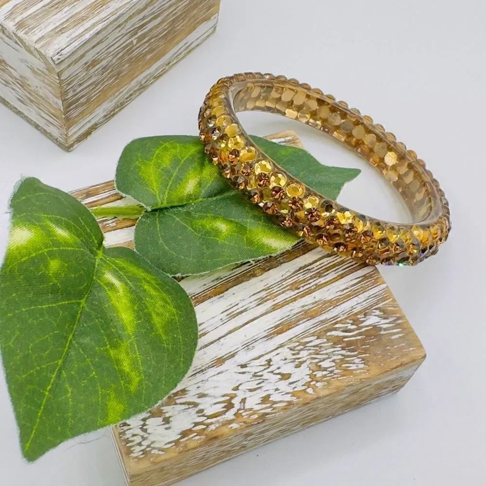 VintageΒ Lucite Crystal Bangleβ